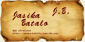 Jasika Batalo vizit kartica